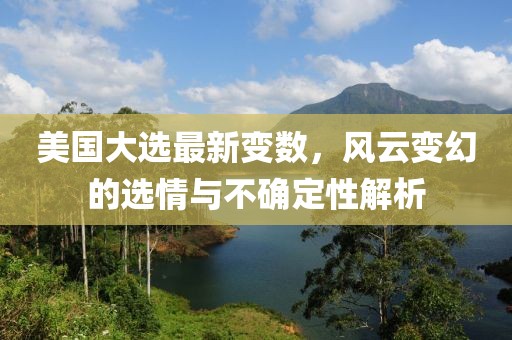 美國大選最新變數(shù)，風云變幻的選情與不確定性解析