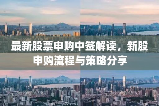 最新股票申購中簽解讀，新股申購流程與策略分享