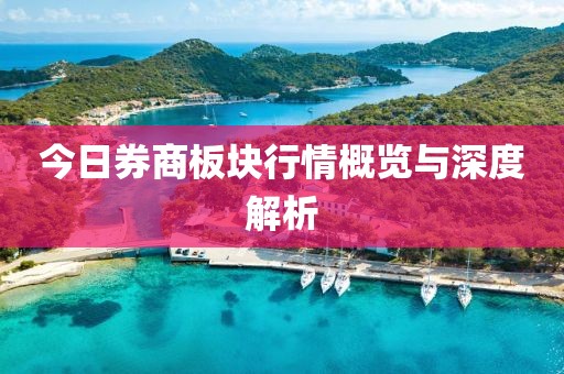 今日券商板塊行情概覽與深度解析