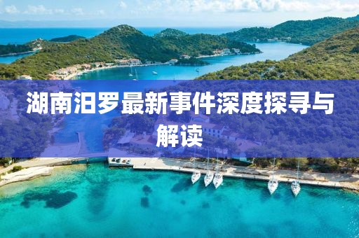 湖南汨羅最新事件深度探尋與解讀