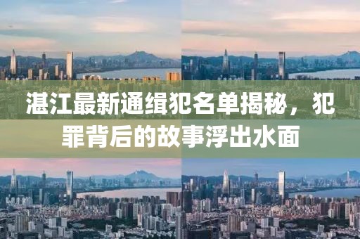 湛江最新通緝犯名單揭秘，犯罪背后的故事浮出水面