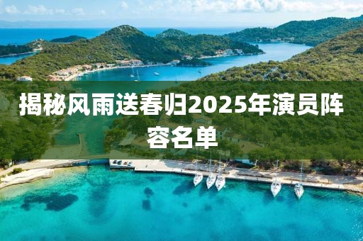 揭秘風雨送春歸2025年演員陣容名單