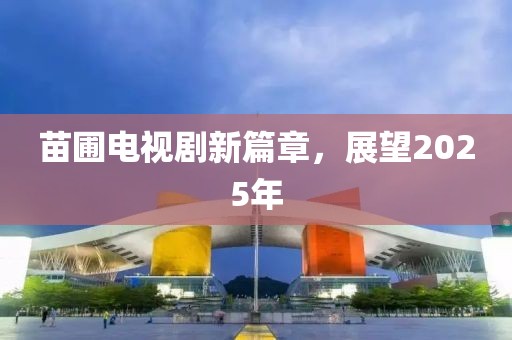 苗圃電視劇新篇章，展望2025年