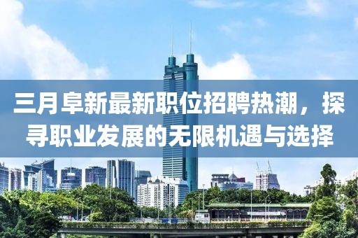 三月阜新最新職位招聘熱潮，探尋職業(yè)發(fā)展的無限機(jī)遇與選擇