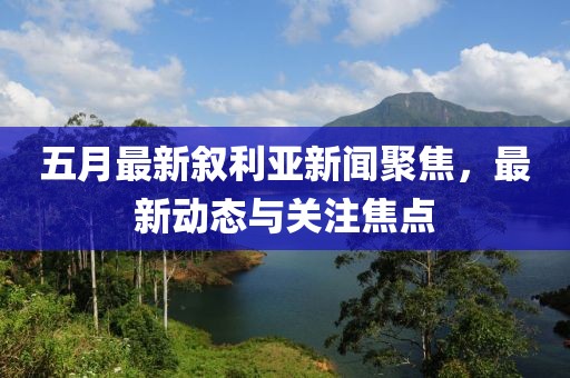 五月最新敘利亞新聞聚焦，最新動態(tài)與關(guān)注焦點(diǎn)
