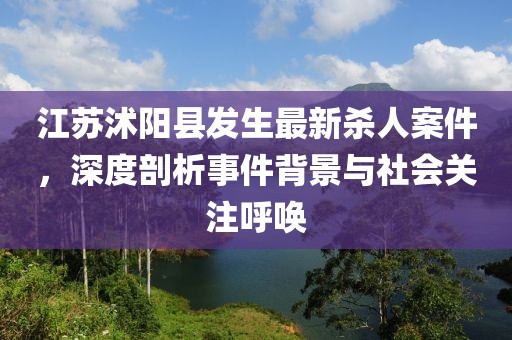 江蘇沭陽縣發(fā)生最新殺人案件，深度剖析事件背景與社會(huì)關(guān)注呼喚