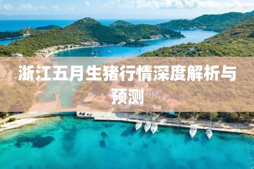 浙江五月生豬行情深度解析與預(yù)測