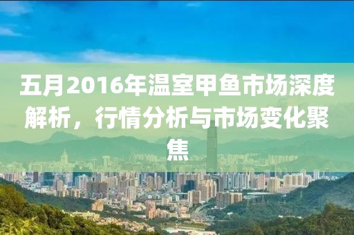 五月2016年溫室甲魚市場深度解析，行情分析與市場變化聚焦