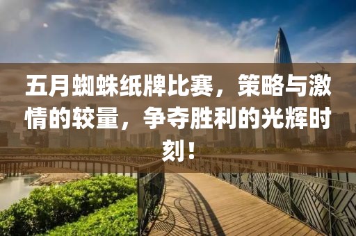 五月蜘蛛紙牌比賽，策略與激情的較量，爭奪勝利的光輝時(shí)刻！
