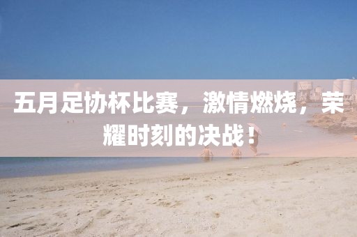 五月足協(xié)杯比賽，激情燃燒，榮耀時(shí)刻的決戰(zhàn)！