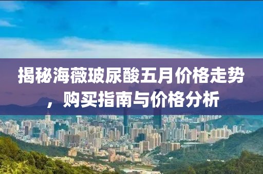 揭秘海薇玻尿酸五月價(jià)格走勢，購買指南與價(jià)格分析
