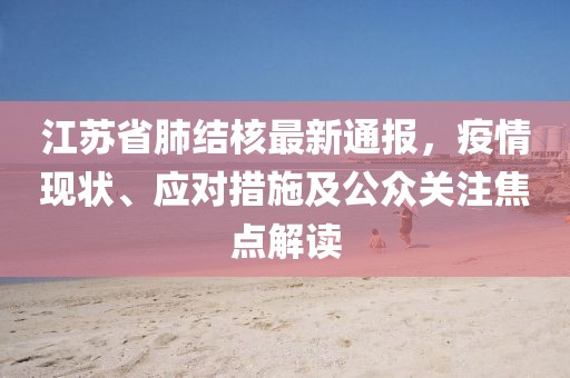 江蘇省肺結(jié)核最新通報(bào)，疫情現(xiàn)狀、應(yīng)對(duì)措施及公眾關(guān)注焦點(diǎn)解讀