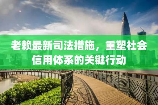 老賴最新司法措施，重塑社會信用體系的關鍵行動