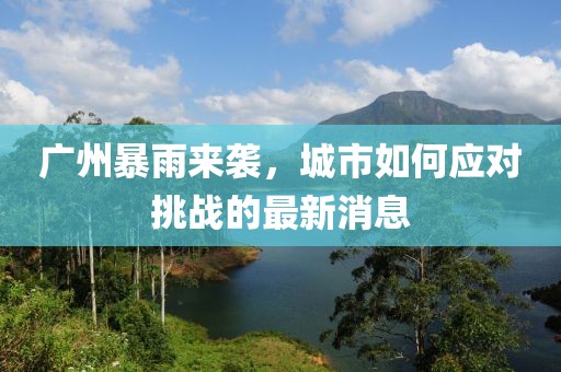 廣州暴雨來襲，城市如何應(yīng)對挑戰(zhàn)的最新消息