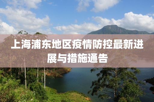 上海浦東地區(qū)疫情防控最新進展與措施通告