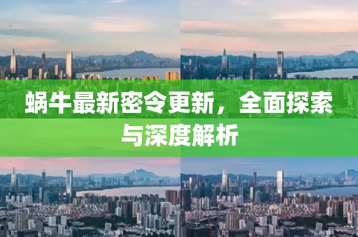 蝸牛最新密令更新，全面探索與深度解析
