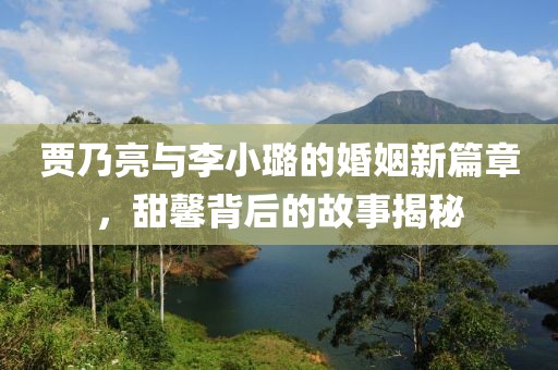 賈乃亮與李小璐的婚姻新篇章，甜馨背后的故事揭秘