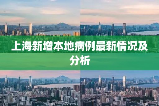 上海新增本地病例最新情況及分析