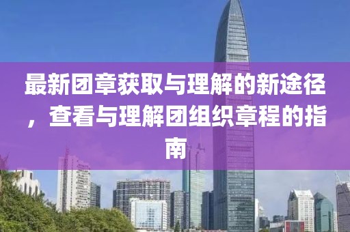 最新團章獲取與理解的新途徑，查看與理解團組織章程的指南